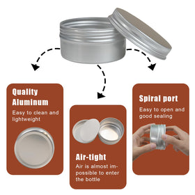 LIYAR tin jars with label sheets for easy organization.