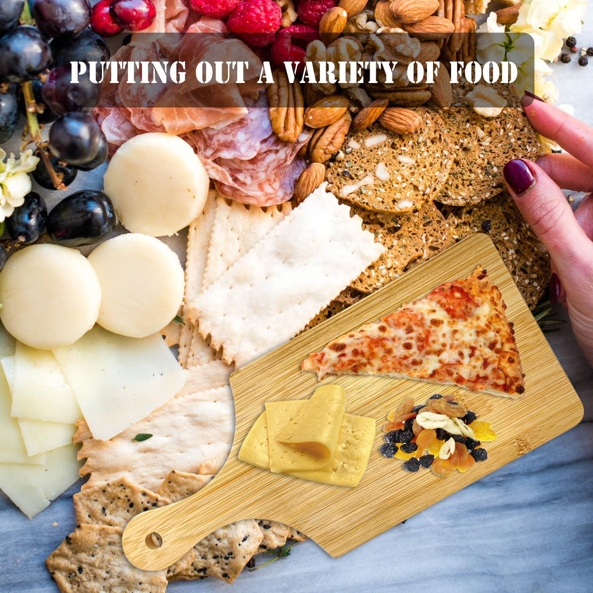 Liyeeeuo mini cheese board showing natural texture for serving