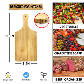 Liyeeeuo wooden cutting board with handle for easy serving