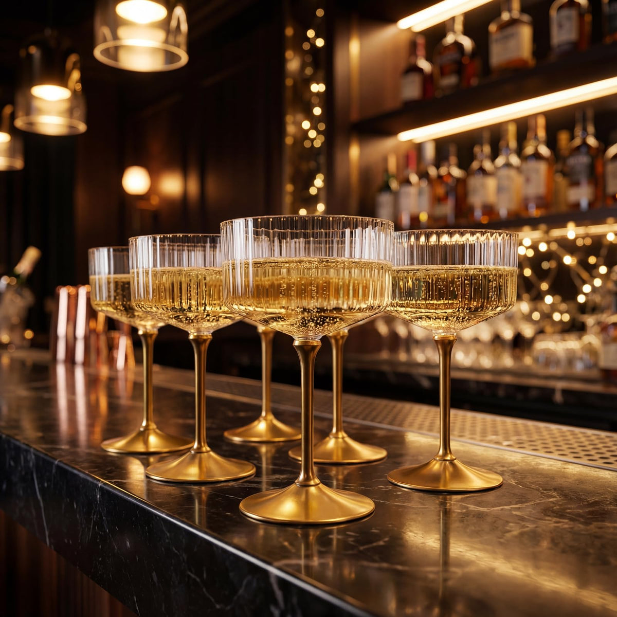 LIYH clear plastic coupe glasses for champagne add a touch of sparkle to events.