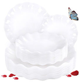 LIYH dinner plates 12-pcs set, durable for elegant indoor meals.