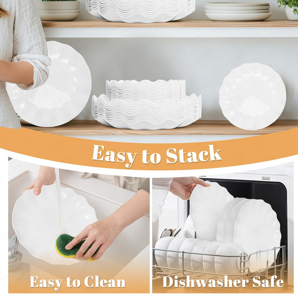 LIYH microwave-safe plates shown with reheated leftovers