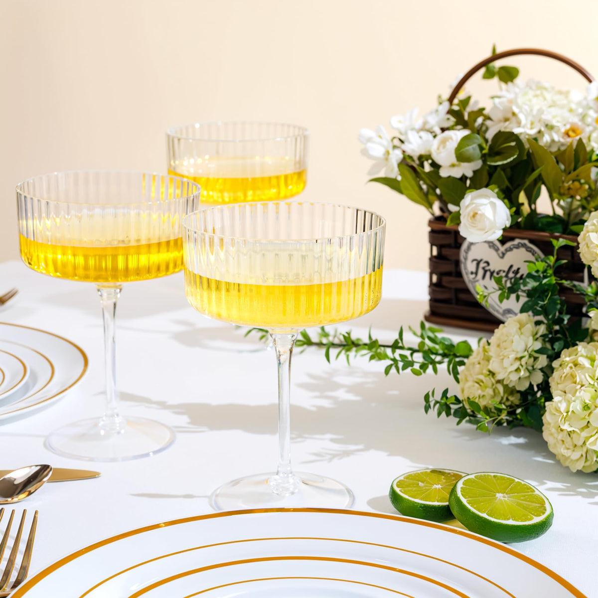 LIYH wedding or party champagne flutes add grace to toasts.