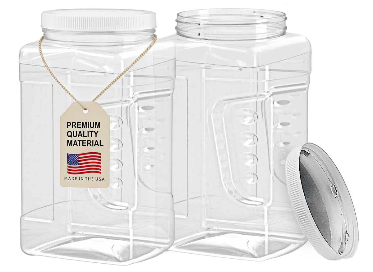 ljdeals 1-gallon clear container with wide mouth ideal for easy filling and viewing contents.