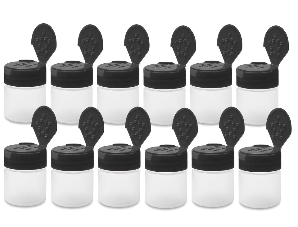 ljdeals 1 oz spice jar with flip and sift cap for controlled dispensing