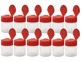 ljdeals 1 oz spice jar with red flip cap for precise dispensing in home kitchens.