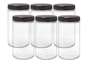 ljdeals 32oz clear PET jar with lid showing contents for pantry organization