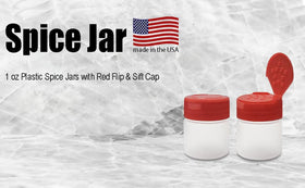 ljdeals 43 mm red flip cap with sift holes for controlled spice flow.
