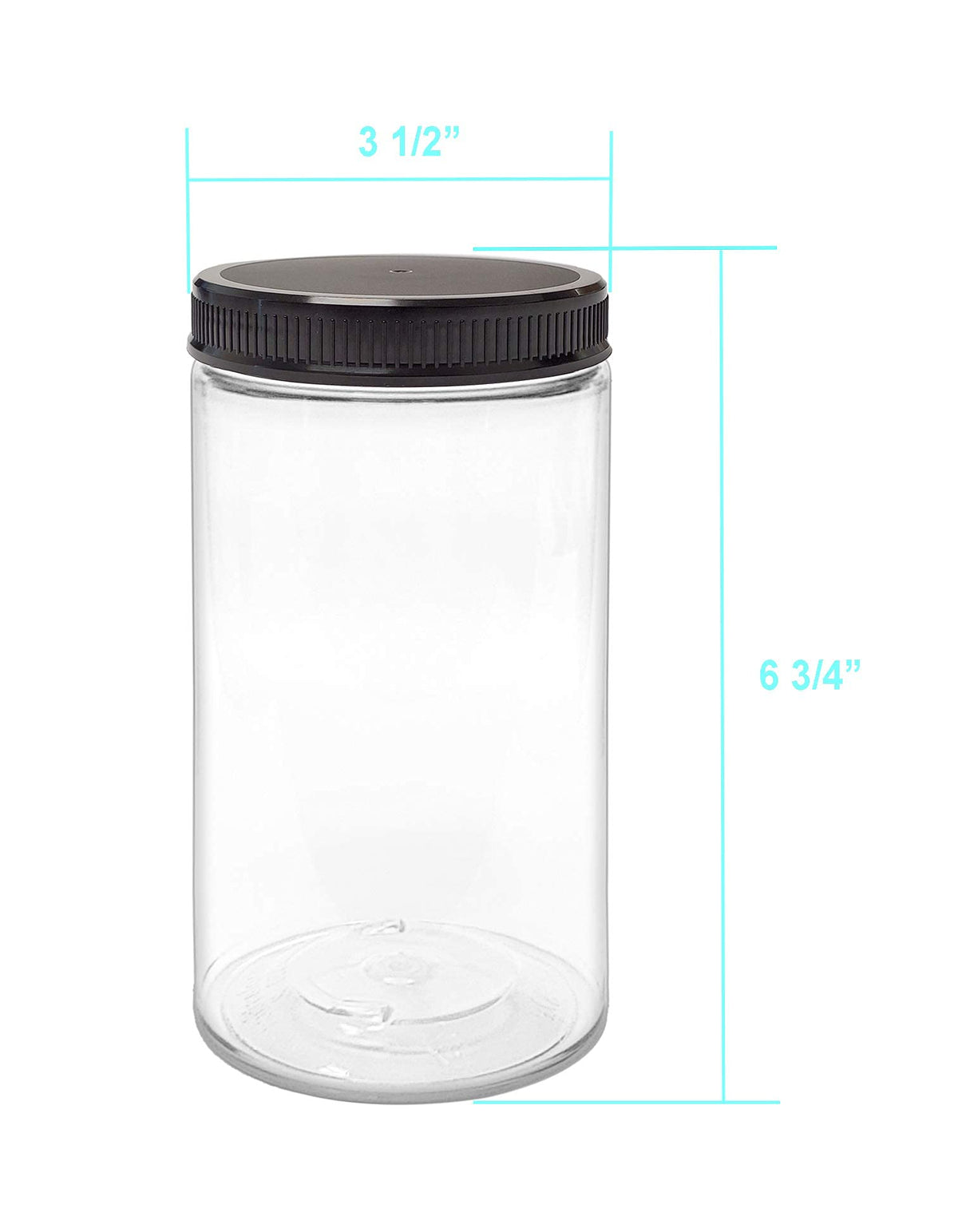 ljdeals clear PET jar with glass-like clarity and durable design