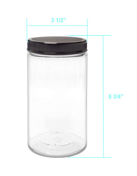 ljdeals clear PET jar with glass-like clarity and durable design