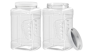 ljdeals grip-handles storage jar offers secure, easy transport for dry goods on the go.