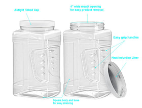 ljdeals PET clear storage jar provides visible contents with safe, BPA-free plastic for organized pantry.