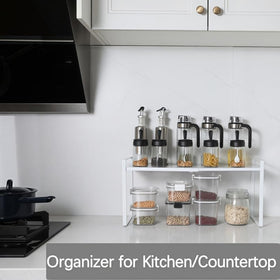 LJHFUQHUHU multifunctional storage rack doubles your storage space.