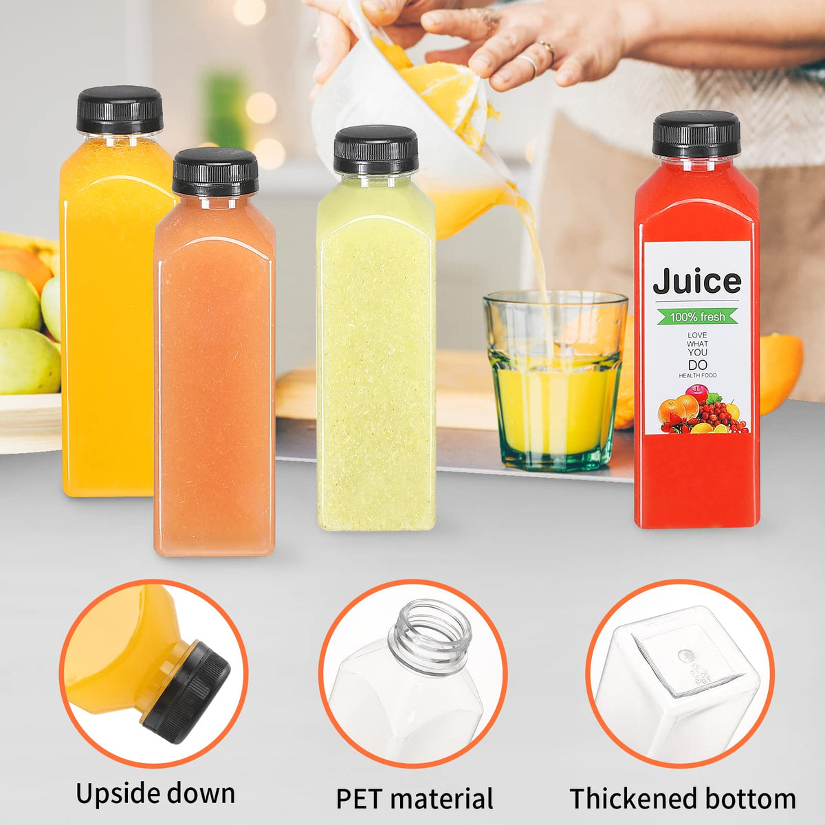 LJINOKYUN bottles are reusable and help reduce waste.