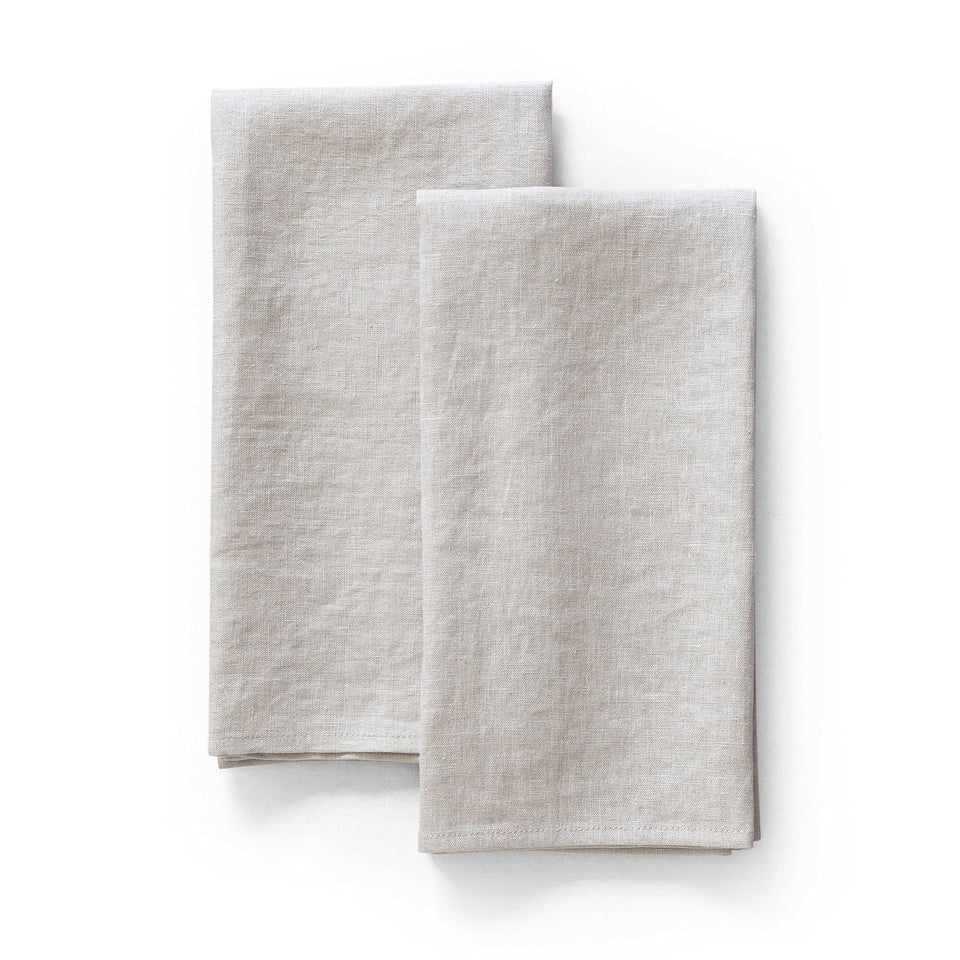 LK PureLife flax linen towel close-up shows soft, absorbent kitchen fabric.