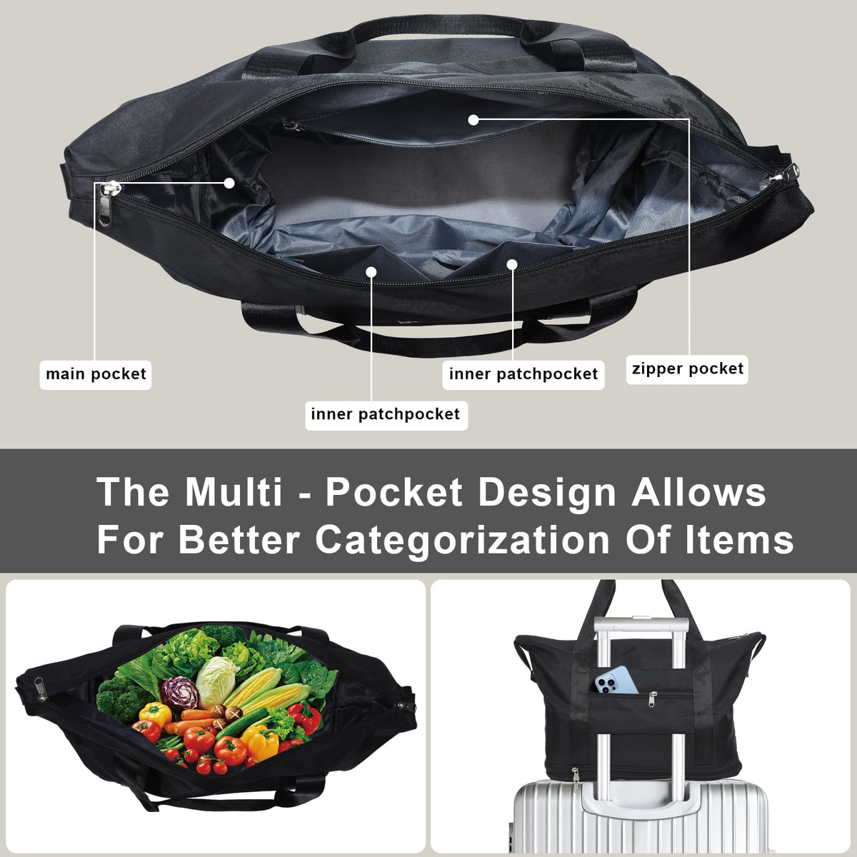 Reinforced bottom and handles support heavy loads