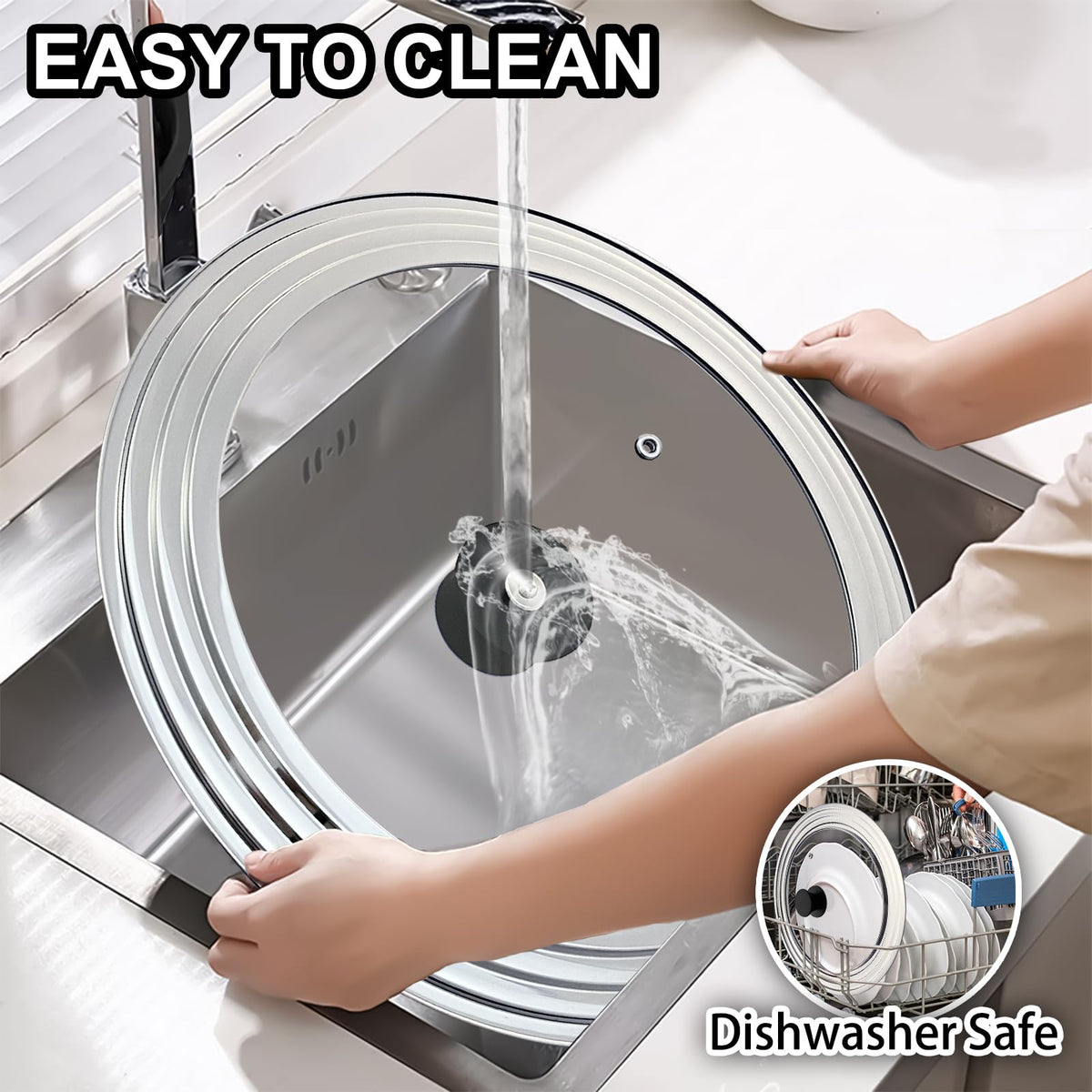 LKEAKICN flat storage design keeps lids organized in your cabinet.