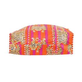 LKGSM RUGS tiger tote offers roomy interior for essentials.