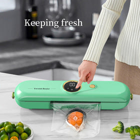 LKKNC vacuum sealer top control panel demonstrates easy one-touch operation.