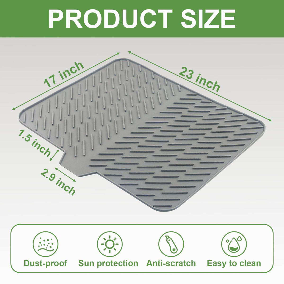 LKYLIVE heat-resistant mat guards counters from hot pots up to 450°F.