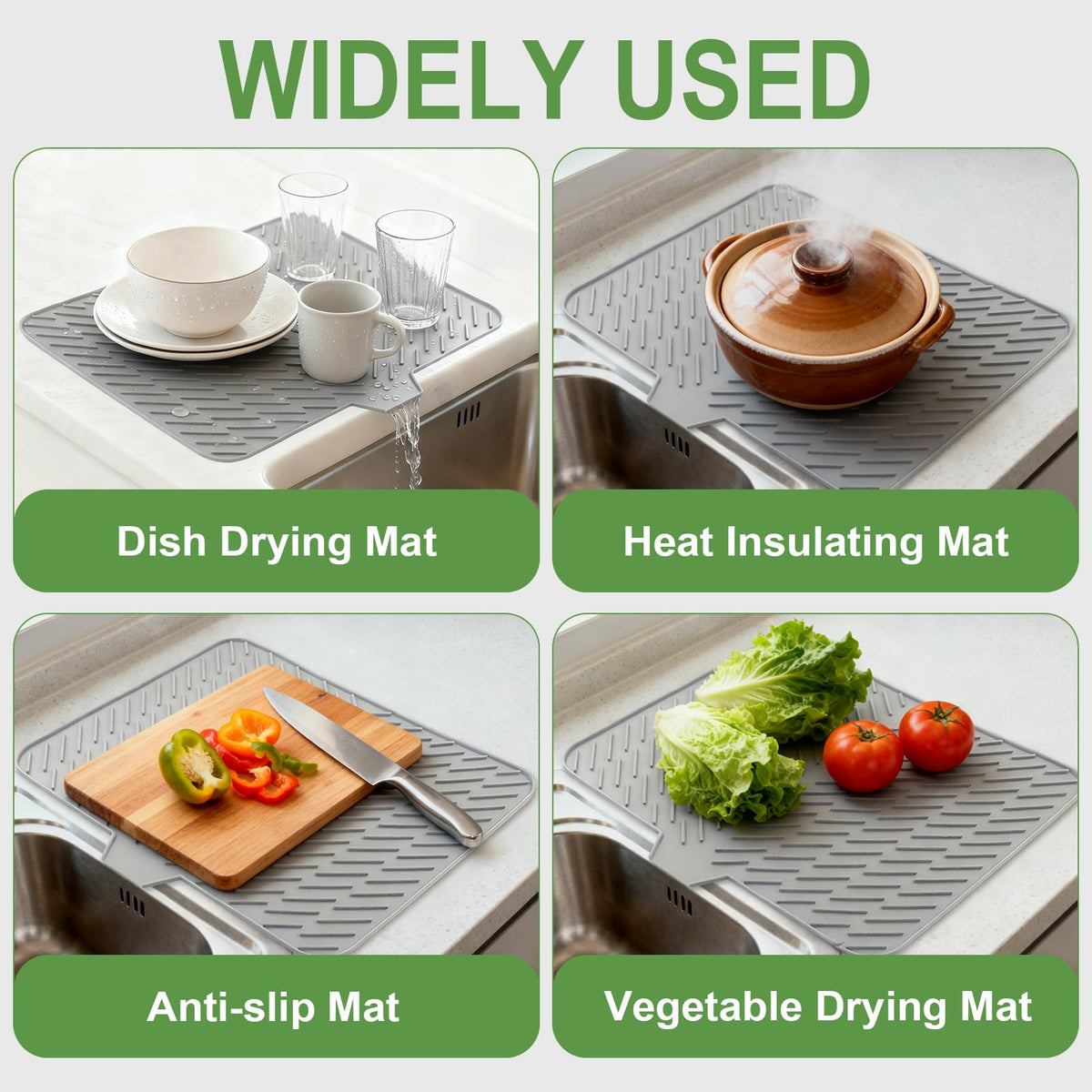 LKYLIVE non-slip surface prevents dishes from sliding during drying.