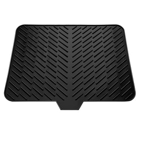 LKYLIVE silicone drying mat full setup shows size and drain lip