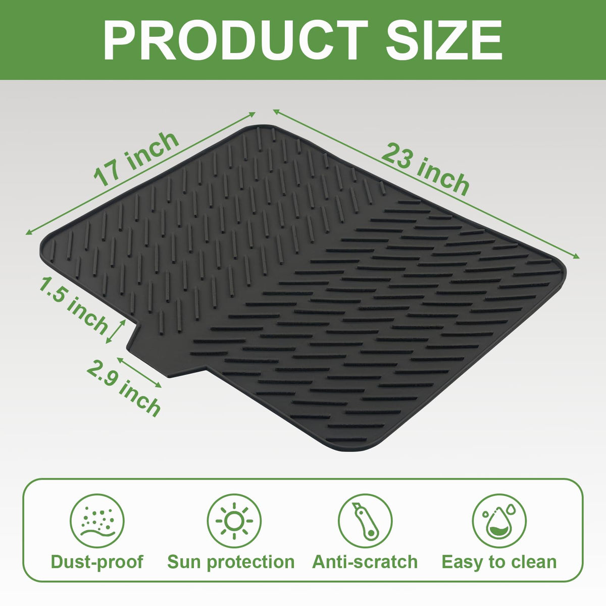 LKYLIVE silicone drying mat texture close-up highlights flexible, food-grade silicone