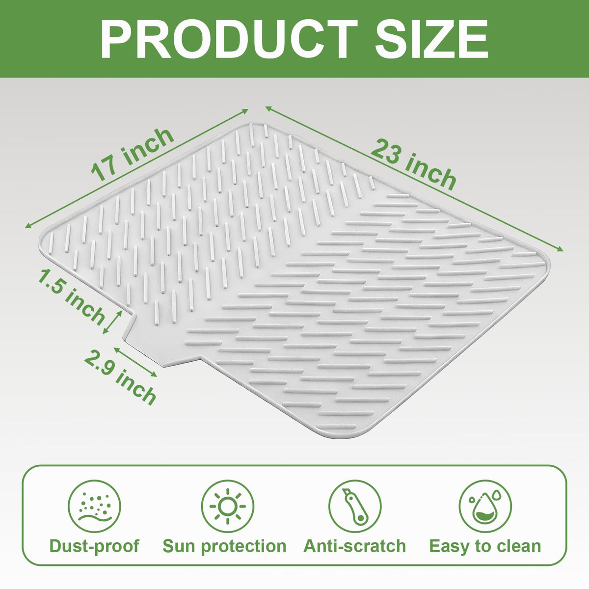 LKYLIVE heat-resistant mat endures up to 450°F, protecting surfaces from hot dishes.