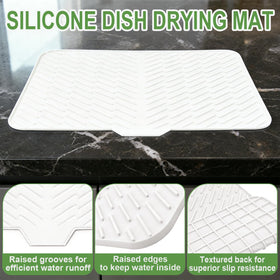 LKYLIVE non-slip, foldable drying mat stays in place and stores compactly.