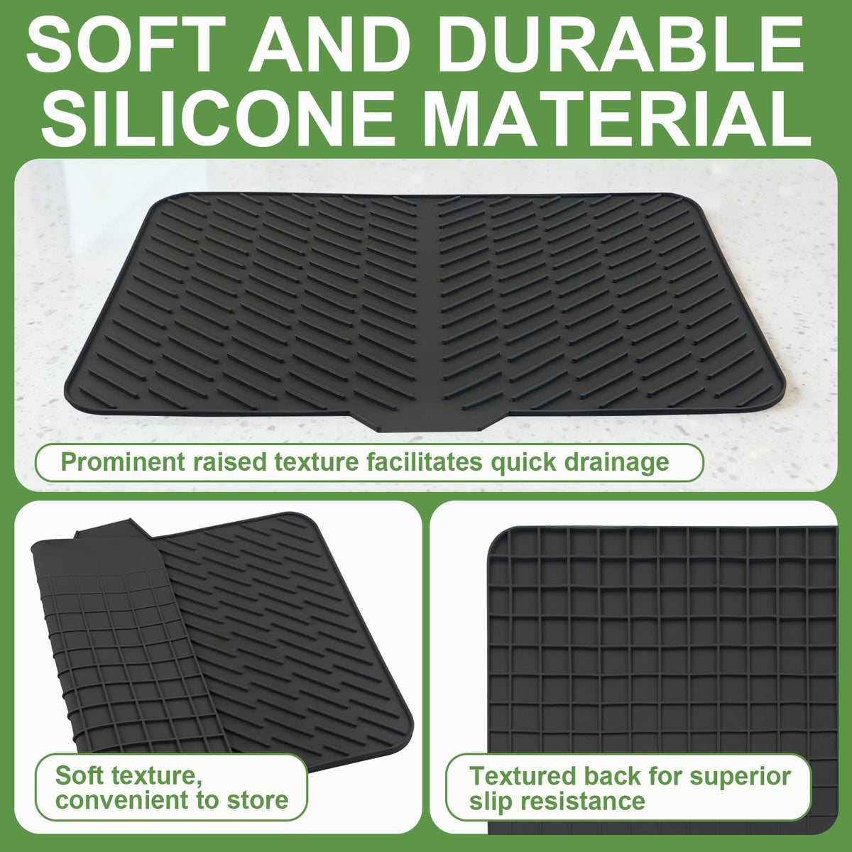 LKYLIVE non-slip surface keeps dishes in place on countertop
