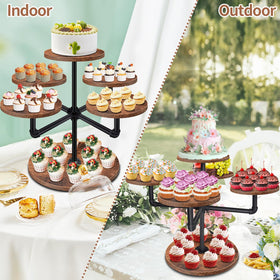 LLAXERGU large-capacity stand ready to hold numerous cupcakes.