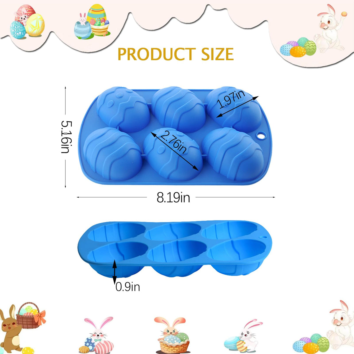 LLchunyun Easter egg molds with 24 cavities enables large-batch treats