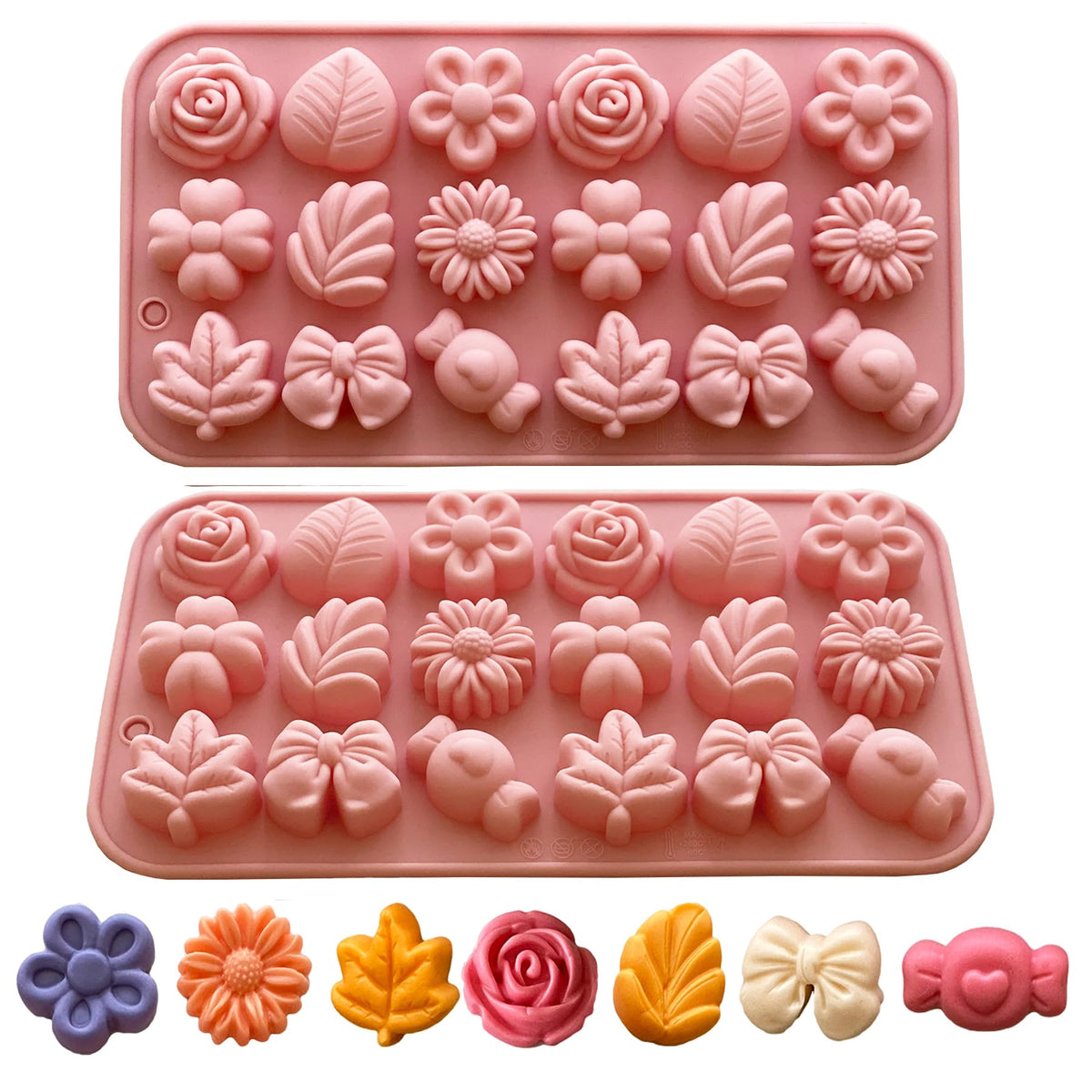 LLchunyun daisy flower mold for chocolates and candies with easy release.