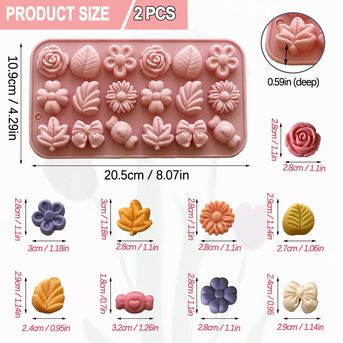 LLchunyun rose flower mold ideal for chocolate decorations and gifts.