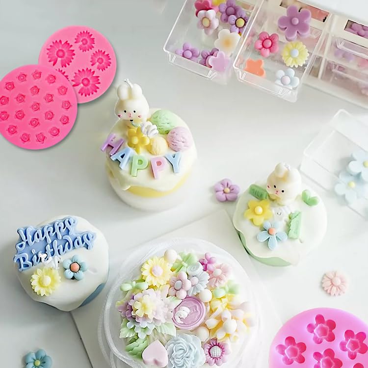 LLchunyun rose chocolate mold with soft non-stick surface for easy release