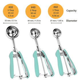 LLESCA medium cookie scoop with trigger release for even portions.