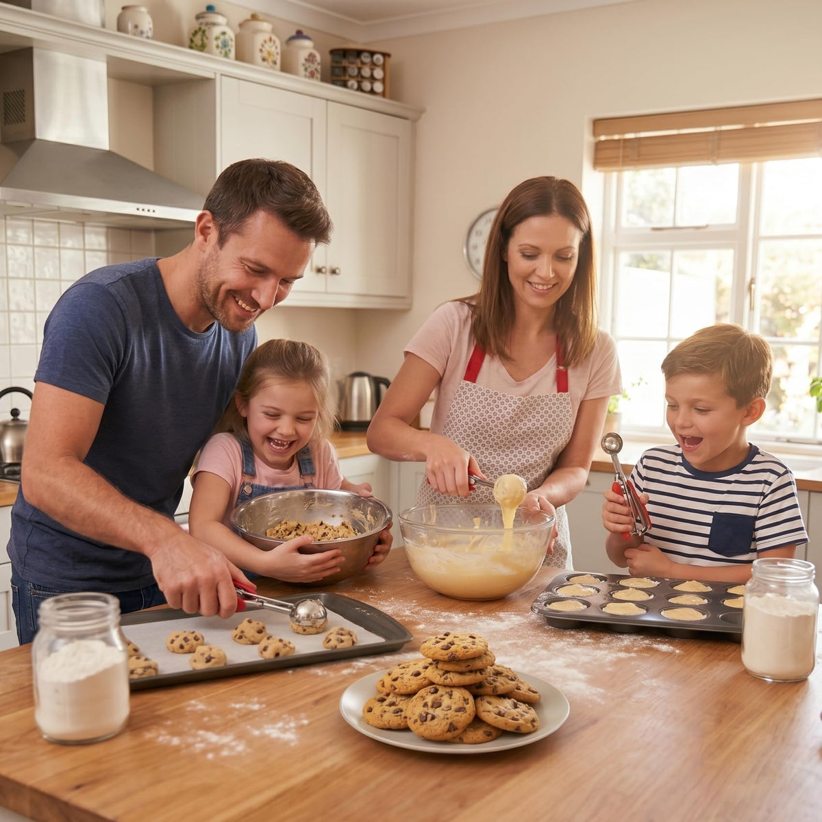 LLESCA versatile tool set for ice cream, cookies, meatballs, and more.