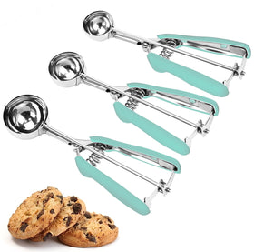 LLESCA small cookie scoop with trigger release for precise dough portions.