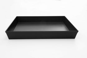 Top view of Lloyd Pans Sicilian style pizza pan showing 12x12 size