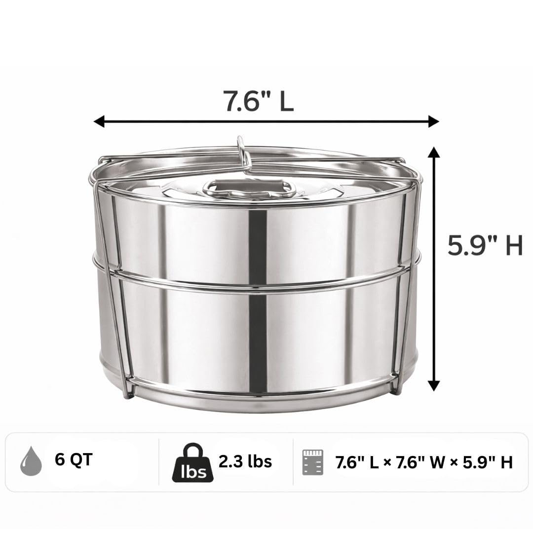 LNM Steamer Pans stainless steel construction ensures durable, food-safe cookware