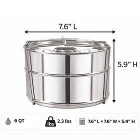 LNM Steamer Pans stainless steel construction ensures durable, food-safe cookware