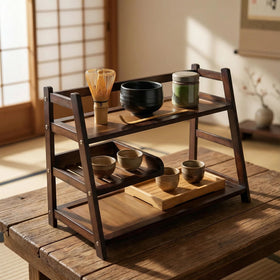 Lnncdsc 3-tier bamboo matcha station, a neat all-in-one counter organizer for tea rituals.