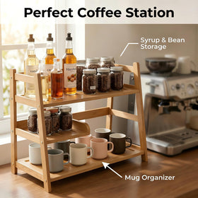 Lnncdsc bamboo matcha station drawer open showing utensils and cups