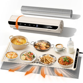 LNNIW extra-large warming mat with a large surface for family dinners