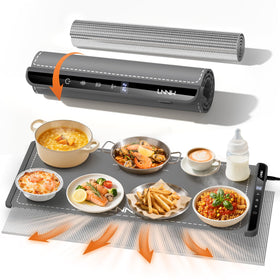 LNNIW warming mat with heat-resistant pad shielding table surface