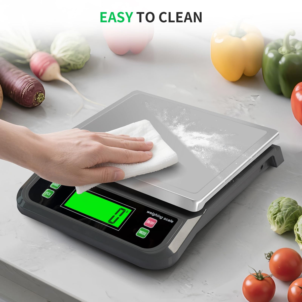LNXDMWMS compact kitchen scale suitable for baking and meal prep tasks.