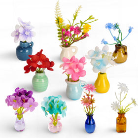 LNYSSQ mini vase magnets on fridge with ceramic vases for charming kitchen decor.