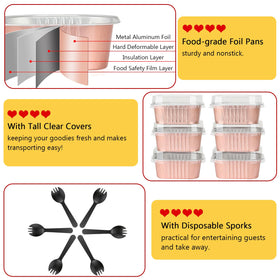 LNYZQUS 4x4 square pans for neat, stackable individual portions.