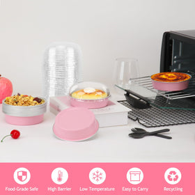 LNYZQUS mini pans with clear dome lids and spoons for easy serving.