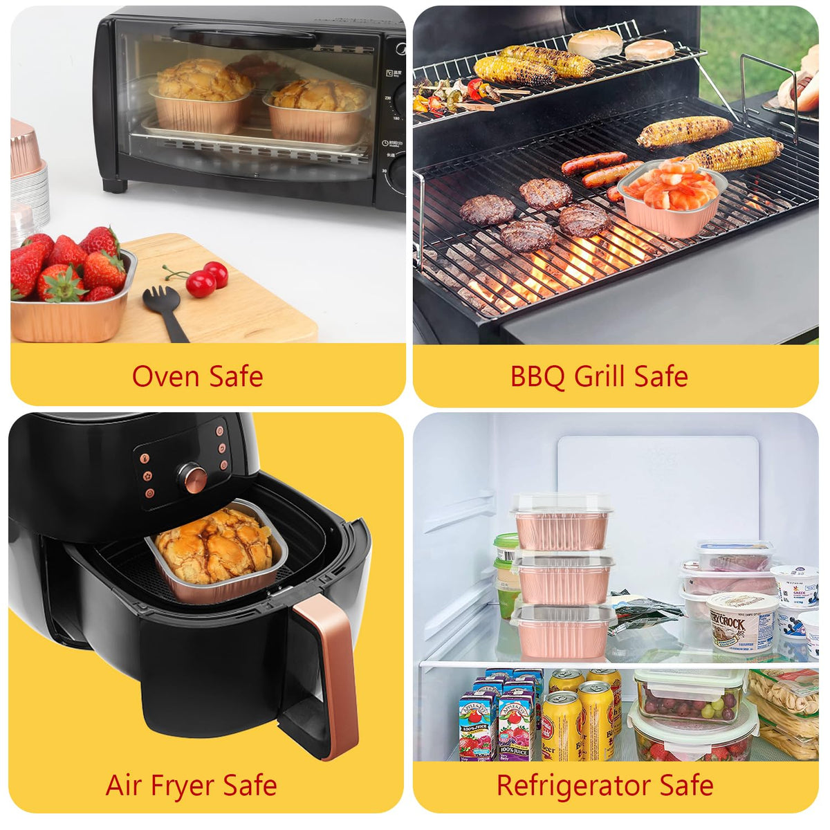LNYZQUS clear lids keep treats fresh and portable after cooling.